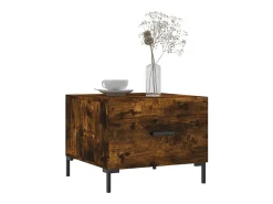 Conjunto de 2 Mesas de Centro | Mesa de apoio | Mesa de café 50x50x40 cm madeira processada cor fumado^ Mesa De Centro
