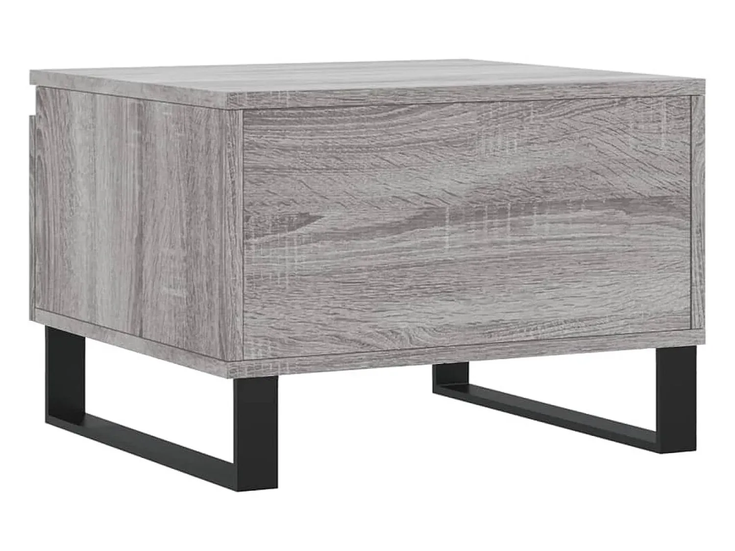 Mesa De Centro* Conjunto de 2 Mesas de Centro | Mesa de apoio | Mesa de café 50x46x35cm deriv. madeira sonoma Cinzento