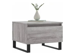 Mesa De Centro* Conjunto de 2 Mesas de Centro | Mesa de apoio | Mesa de café 50x46x35cm deriv. madeira sonoma Cinzento