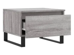 Mesa De Centro* Conjunto de 2 Mesas de Centro | Mesa de apoio | Mesa de café 50x46x35cm deriv. madeira sonoma Cinzento