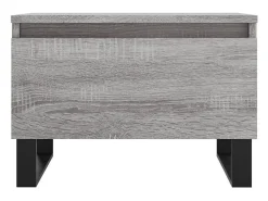 Mesa De Centro* Conjunto de 2 Mesas de Centro | Mesa de apoio | Mesa de café 50x46x35cm deriv. madeira sonoma Cinzento