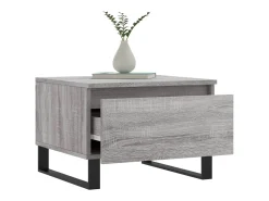 Mesa De Centro* Conjunto de 2 Mesas de Centro | Mesa de apoio | Mesa de café 50x46x35cm deriv. madeira sonoma Cinzento