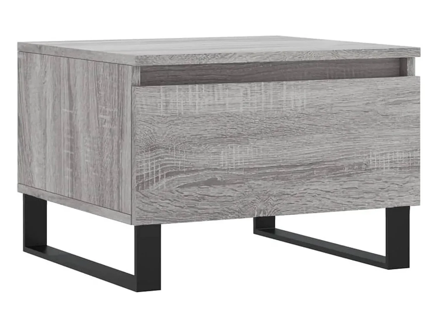 Mesa De Centro* Conjunto de 2 Mesas de Centro | Mesa de apoio | Mesa de café 50x46x35cm deriv. madeira sonoma Cinzento