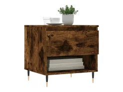 Mesa De Centro* Conjunto de 2 Mesas de Centro | Mesa de apoio | Mesa de café 50x46x50cm deriv. madeira carvalho fumado Castanho