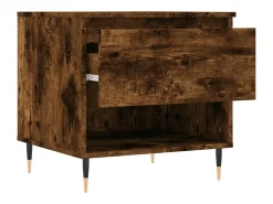 Mesa De Centro* Conjunto de 2 Mesas de Centro | Mesa de apoio | Mesa de café 50x46x50cm deriv. madeira carvalho fumado Castanho