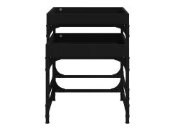 Discount Conjunto de 2 Mesas de Centro | Mesa de apoio | Mesa de café derivados de madeira Preto