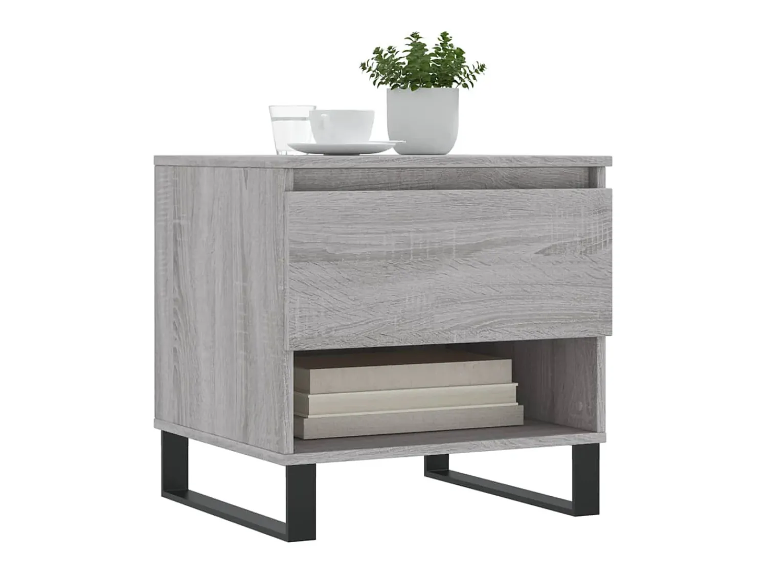 Conjunto de 2 Mesas de Centro | Mesa de apoio | Mesa de café 50x46x50cm deriv. madeira sonoma^ Mesa De Centro