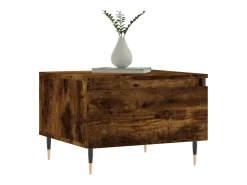 Conjunto de 2 Mesas de Centro | Mesa de apoio | Mesa de café 50x46x35cm deriv. madeira carvalho fumado^ Mesa De Centro