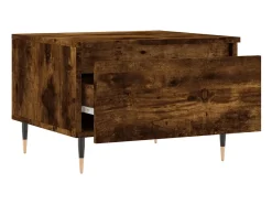 Conjunto de 2 Mesas de Centro | Mesa de apoio | Mesa de café 50x46x35cm deriv. madeira carvalho fumado^ Mesa De Centro