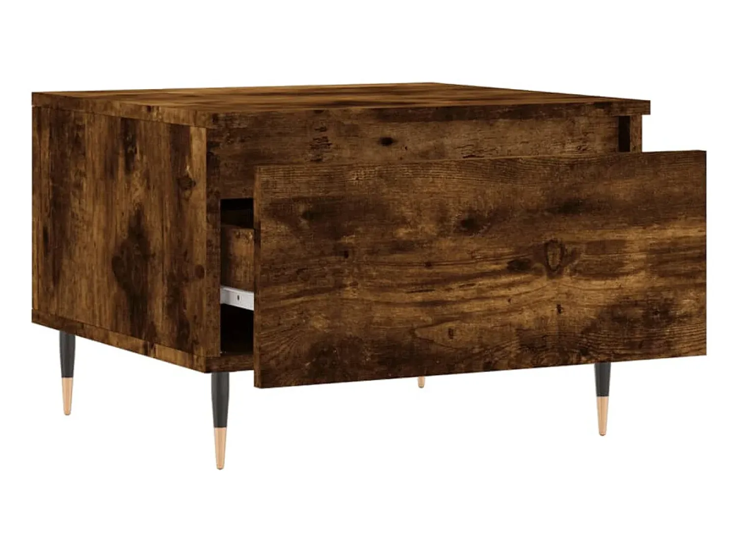 Conjunto de 2 Mesas de Centro | Mesa de apoio | Mesa de café 50x46x35cm deriv. madeira carvalho fumado^ Mesa De Centro