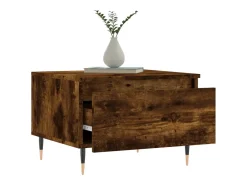 Conjunto de 2 Mesas de Centro | Mesa de apoio | Mesa de café 50x46x35cm deriv. madeira carvalho fumado^ Mesa De Centro