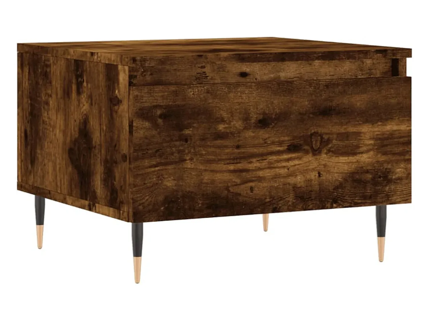 Conjunto de 2 Mesas de Centro | Mesa de apoio | Mesa de café 50x46x35cm deriv. madeira carvalho fumado^ Mesa De Centro