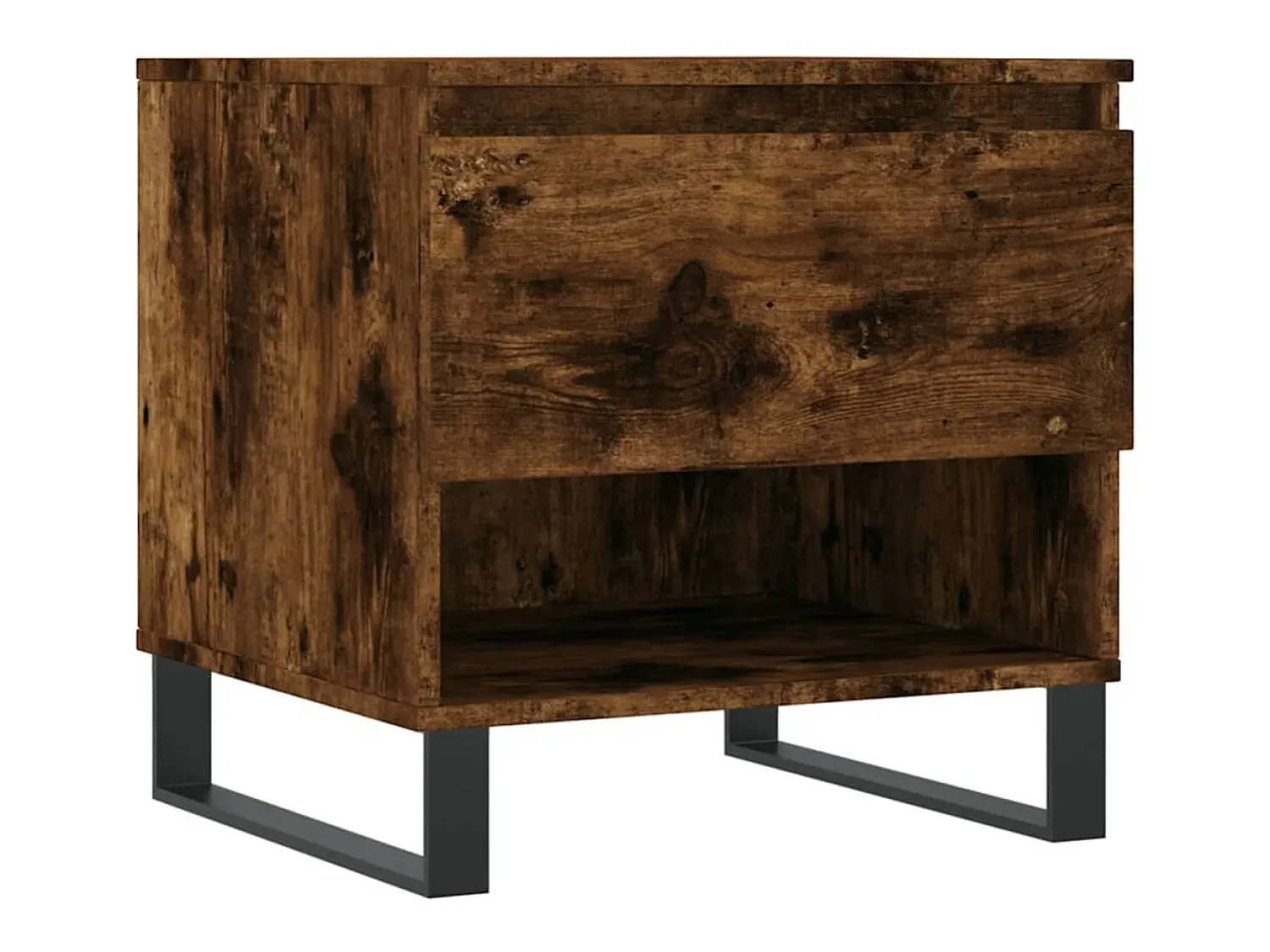 Conjunto de 2 Mesas de Centro | Mesa de apoio | Mesa de café 50x46x50cm deriv. madeira carvalho fumado Castanho