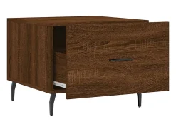 Mesa De Centro* Conjunto de 2 Mesas de Centro | Mesa de apoio | Mesa de café 50x50x40 cm madeira proc. carvalho Castanho