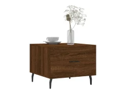 Mesa De Centro* Conjunto de 2 Mesas de Centro | Mesa de apoio | Mesa de café 50x50x40 cm madeira proc. carvalho Castanho