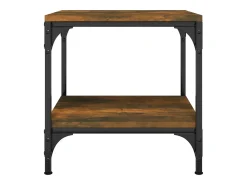 Clearance Conjunto de 2 Mesas de Centro | Mesa de apoio | Mesa de café 40x40x40 cm derivados madeira fumado Castanho