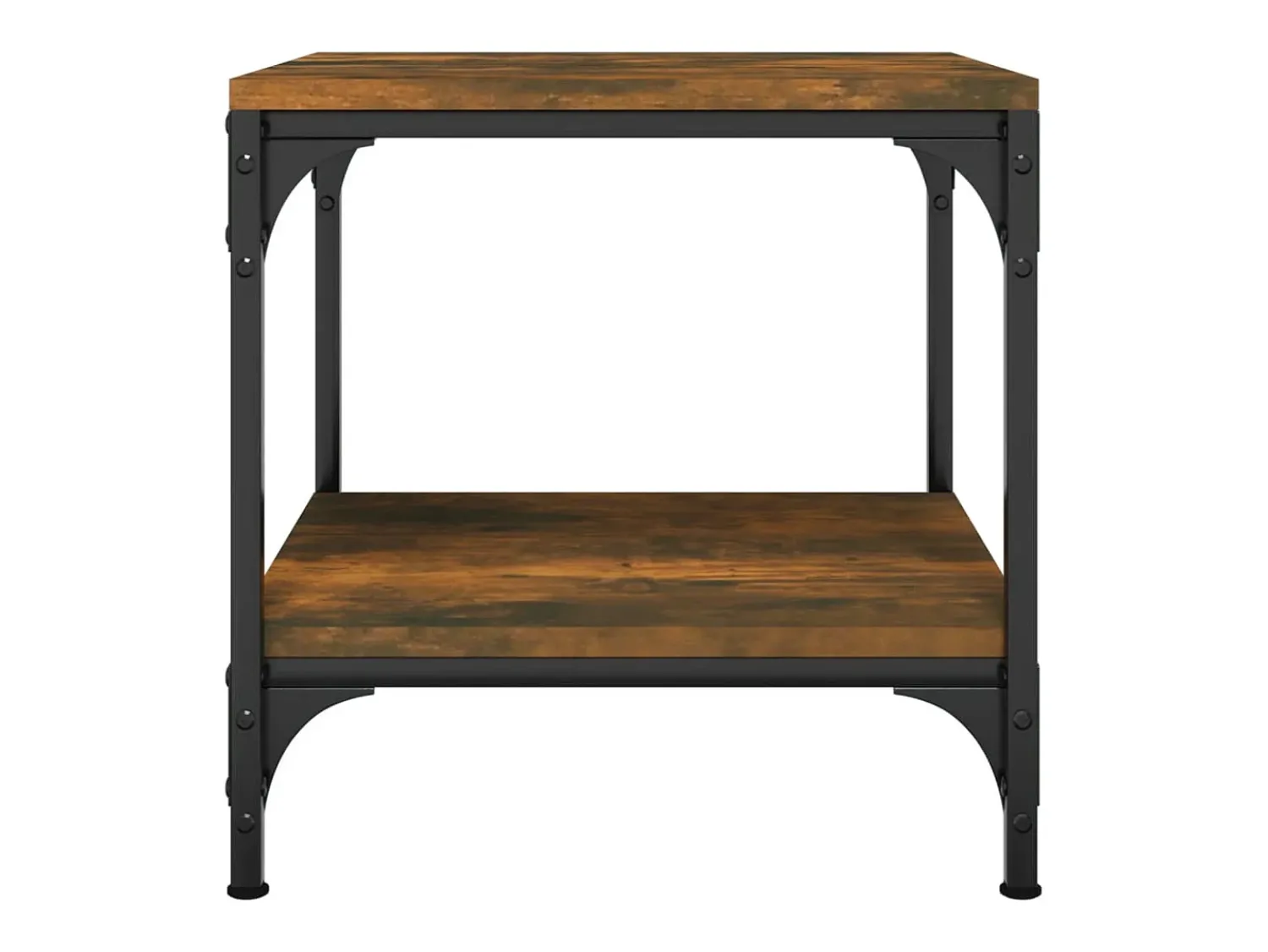Clearance Conjunto de 2 Mesas de Centro | Mesa de apoio | Mesa de café 40x40x40 cm derivados madeira fumado Castanho