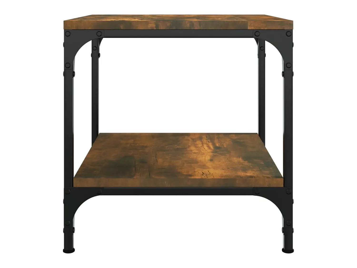 Clearance Conjunto de 2 Mesas de Centro | Mesa de apoio | Mesa de café 40x40x40 cm derivados madeira fumado Castanho