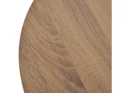 Online Hauss Spole Conjunto de 2 mesas de centro redondas encaixáveis, madeira natural clara, estrutura de metal preto Natural claro