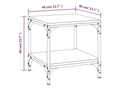 Conjunto de 2 Mesas de Centro | Mesa de apoio | Mesa de café 40x40x40 cm derivados de madeira^ Mesa De Centro