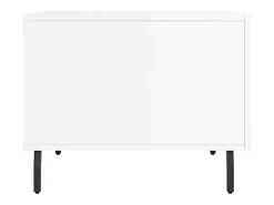 Mesa De Centro| Conjunto de 2 Mesas de Centro | Mesa de apoio | Mesa de café 50x50x40 cm brilhante Branco