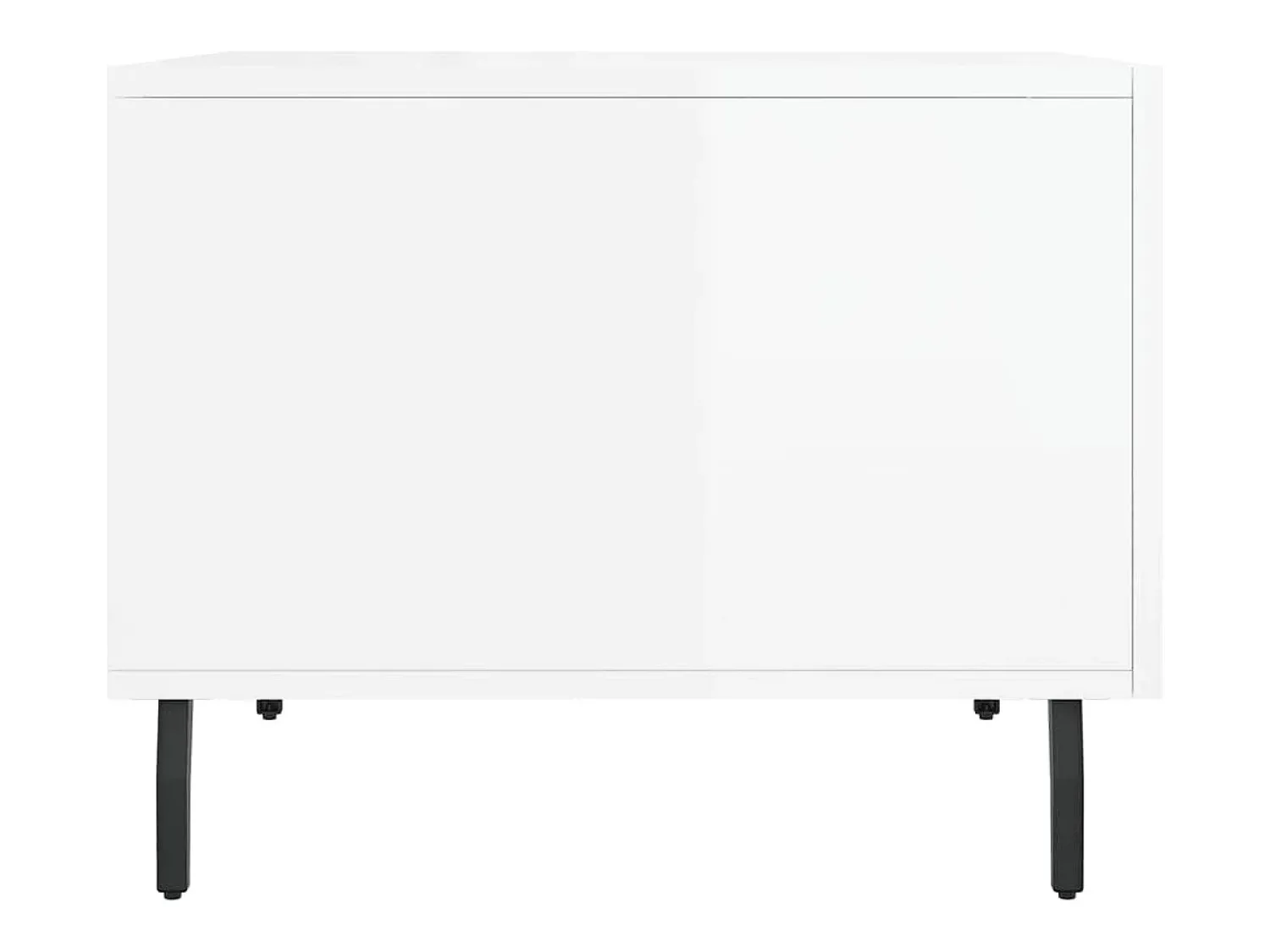 Mesa De Centro| Conjunto de 2 Mesas de Centro | Mesa de apoio | Mesa de café 50x50x40 cm brilhante Branco