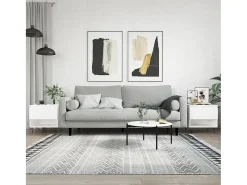 Discount Conjunto de 2 Mesas de Centro | Mesa de apoio | Mesa de café 50x46x50 cm derivados de madeira Branco