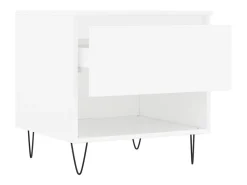 Discount Conjunto de 2 Mesas de Centro | Mesa de apoio | Mesa de café 50x46x50 cm derivados de madeira Branco