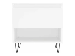 Discount Conjunto de 2 Mesas de Centro | Mesa de apoio | Mesa de café 50x46x50 cm derivados de madeira Branco