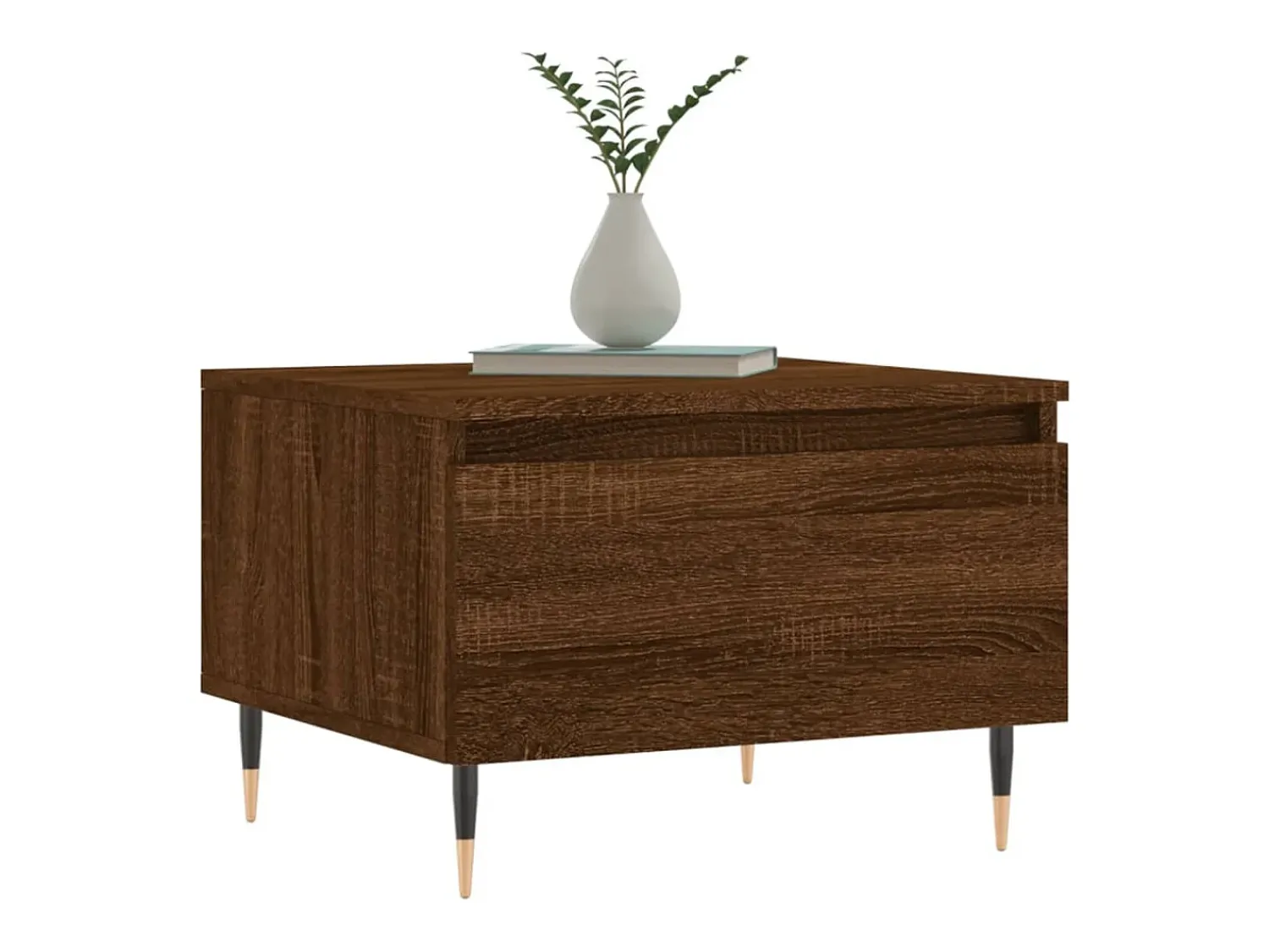 Online Conjunto de 2 Mesas de Centro | Mesa de apoio | Mesa de café 50x46x35 cm deriv. madeira carvalho Castanho