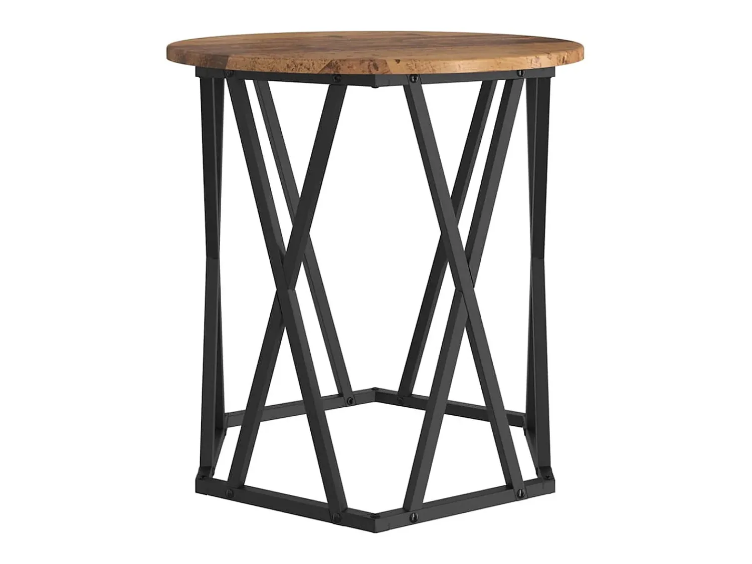 Conjunto de 2 Mesas de Centro | Mesa de apoio | Mesa de café Madeira antiga 50x50x50 cm^ Mesa De Centro