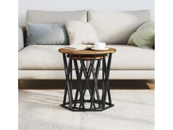 Conjunto de 2 Mesas de Centro | Mesa de apoio | Mesa de café Madeira antiga 50x50x50 cm^ Mesa De Centro