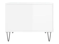 Mesa De Centro| Conjunto de 2 Mesas de Centro | Mesa de apoio | Mesa de café 50x50x40 cm brilhante Branco