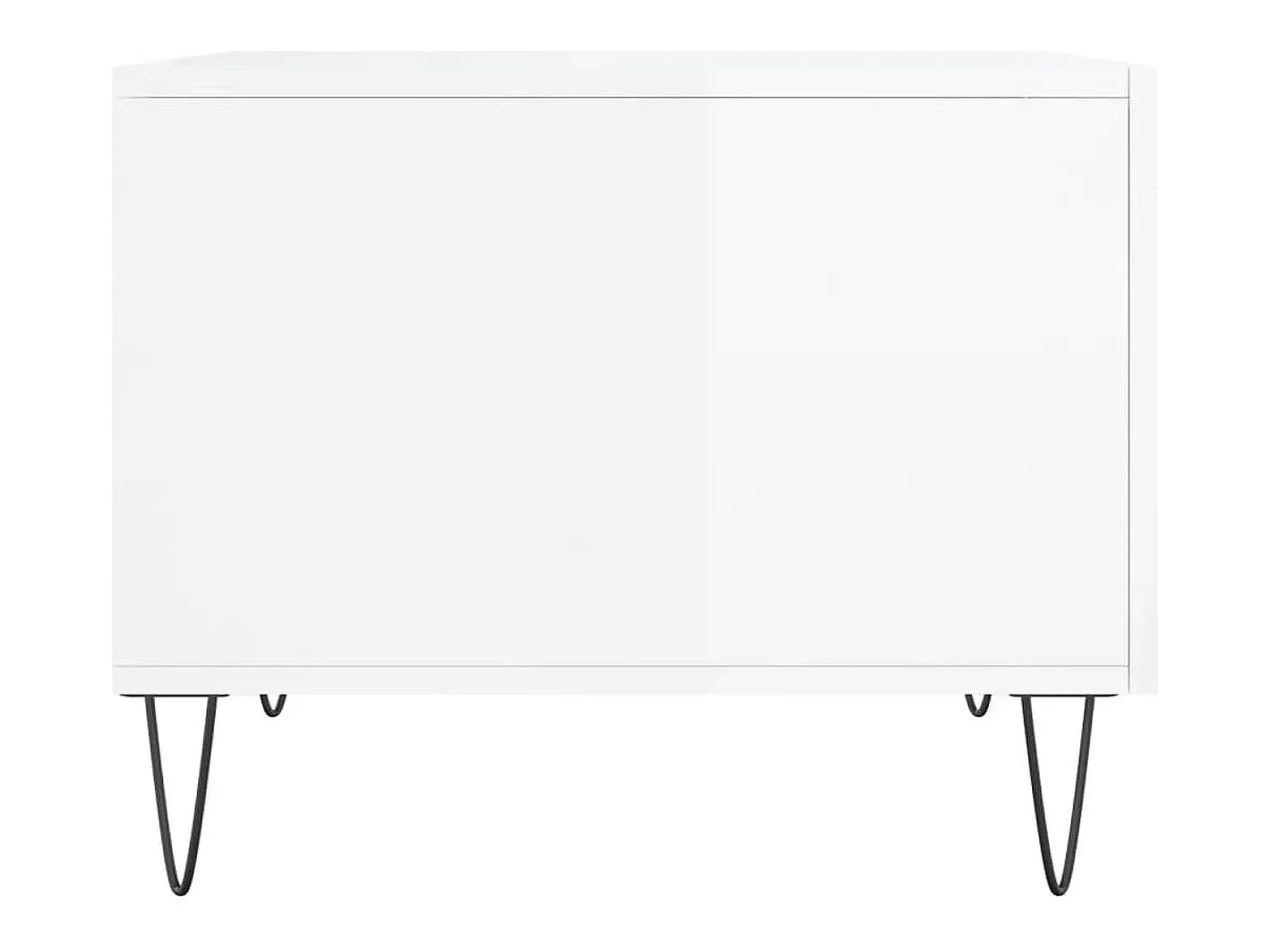 Mesa De Centro| Conjunto de 2 Mesas de Centro | Mesa de apoio | Mesa de café 50x50x40 cm brilhante Branco