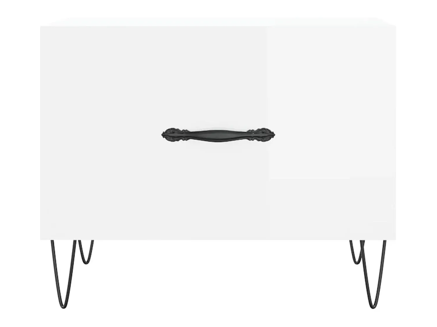Mesa De Centro| Conjunto de 2 Mesas de Centro | Mesa de apoio | Mesa de café 50x50x40 cm brilhante Branco