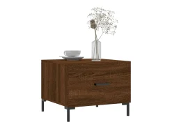 Discount Conjunto de 2 Mesas de Centro | Mesa de apoio | Mesa de café 50x50x40 cm madeira proc. carvalho Castanho