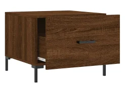 Discount Conjunto de 2 Mesas de Centro | Mesa de apoio | Mesa de café 50x50x40 cm madeira proc. carvalho Castanho