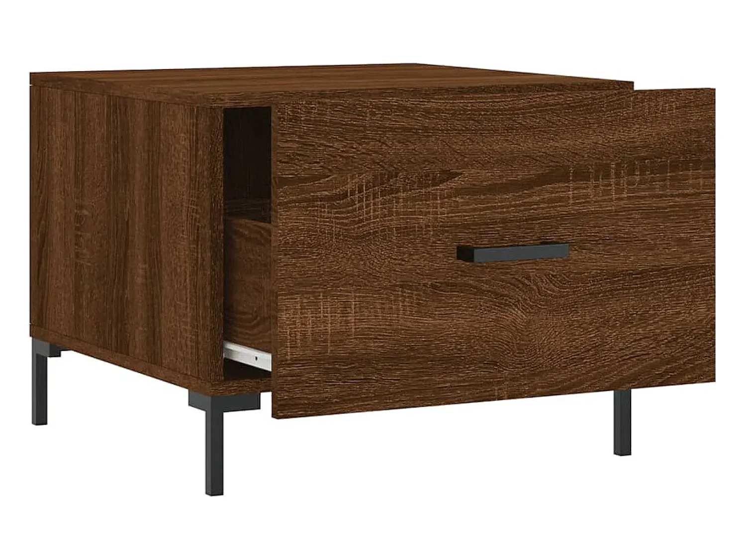 Discount Conjunto de 2 Mesas de Centro | Mesa de apoio | Mesa de café 50x50x40 cm madeira proc. carvalho Castanho