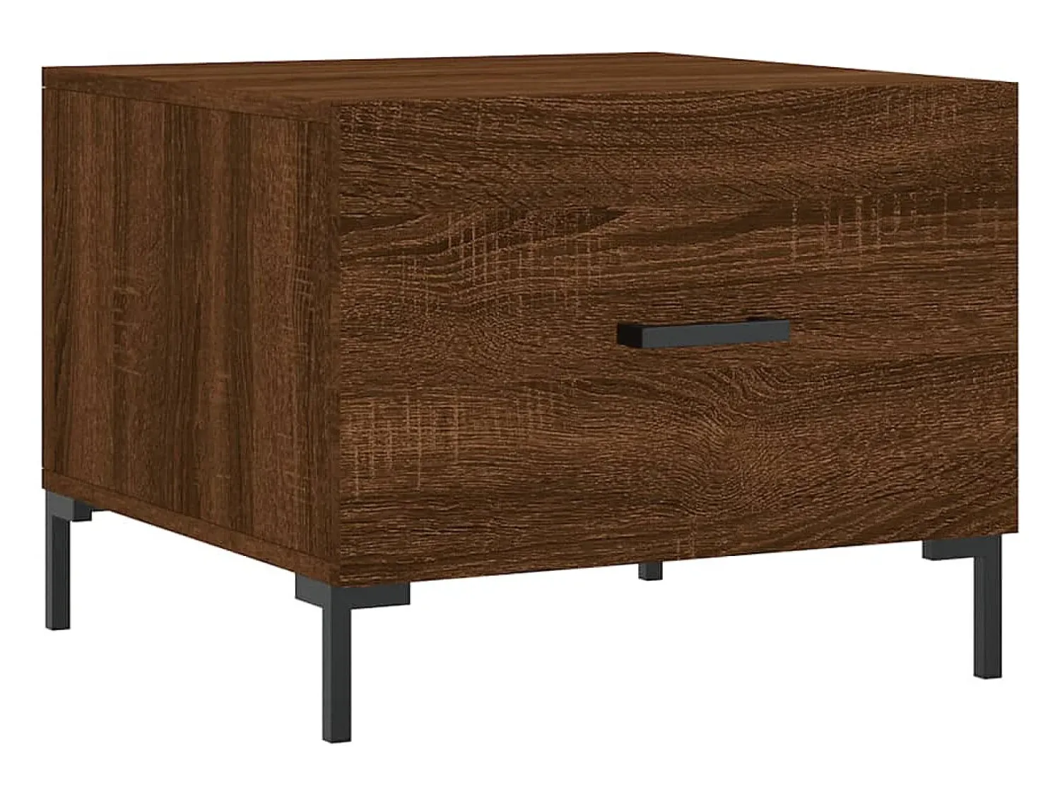 Discount Conjunto de 2 Mesas de Centro | Mesa de apoio | Mesa de café 50x50x40 cm madeira proc. carvalho Castanho