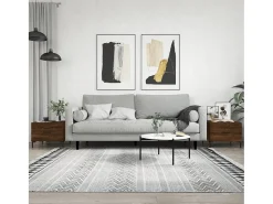 Discount Conjunto de 2 Mesas de Centro | Mesa de apoio | Mesa de café 50x50x40 cm madeira proc. carvalho Castanho