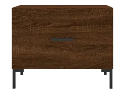 Discount Conjunto de 2 Mesas de Centro | Mesa de apoio | Mesa de café 50x50x40 cm madeira proc. carvalho Castanho