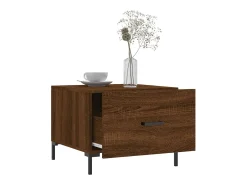 Discount Conjunto de 2 Mesas de Centro | Mesa de apoio | Mesa de café 50x50x40 cm madeira proc. carvalho Castanho