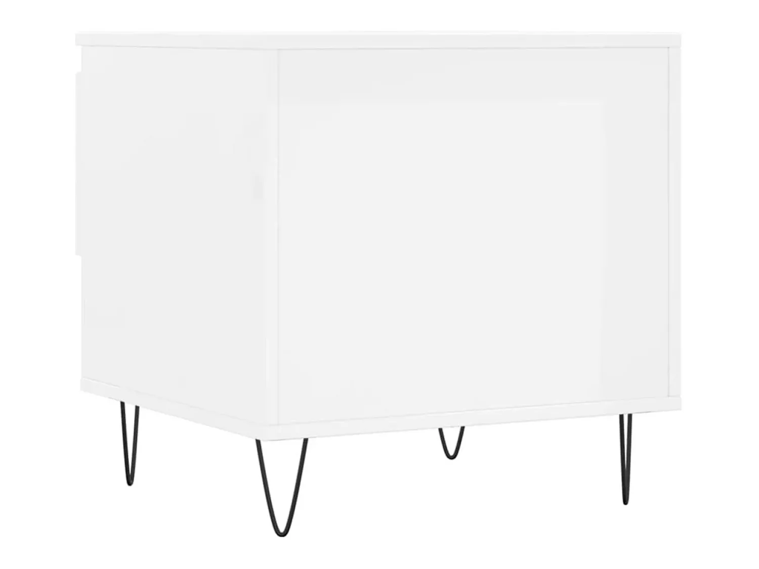 Conjunto de 2 Mesas de Centro | Mesa de apoio | Mesa de café 50x46x50cm deriv. madeira brilhante^ Mesa De Centro