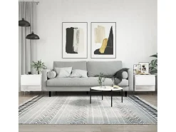 Conjunto de 2 Mesas de Centro | Mesa de apoio | Mesa de café 50x46x50cm deriv. madeira brilhante^ Mesa De Centro