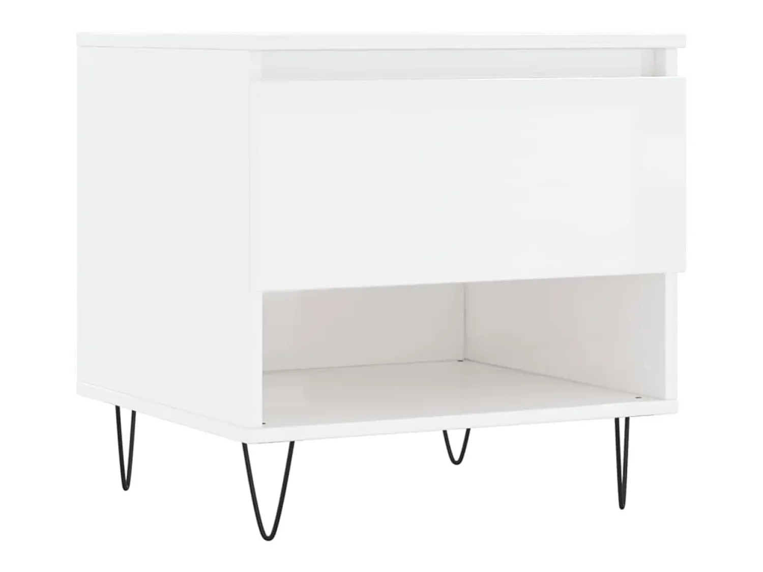 Conjunto de 2 Mesas de Centro | Mesa de apoio | Mesa de café 50x46x50cm deriv. madeira brilhante^ Mesa De Centro