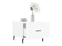 Mesa De Centro* Conjunto de 2 Mesas de Centro | Mesa de apoio | Mesa de café 50x50x40 cm madeira processada Branco
