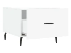 Mesa De Centro* Conjunto de 2 Mesas de Centro | Mesa de apoio | Mesa de café 50x50x40 cm madeira processada Branco