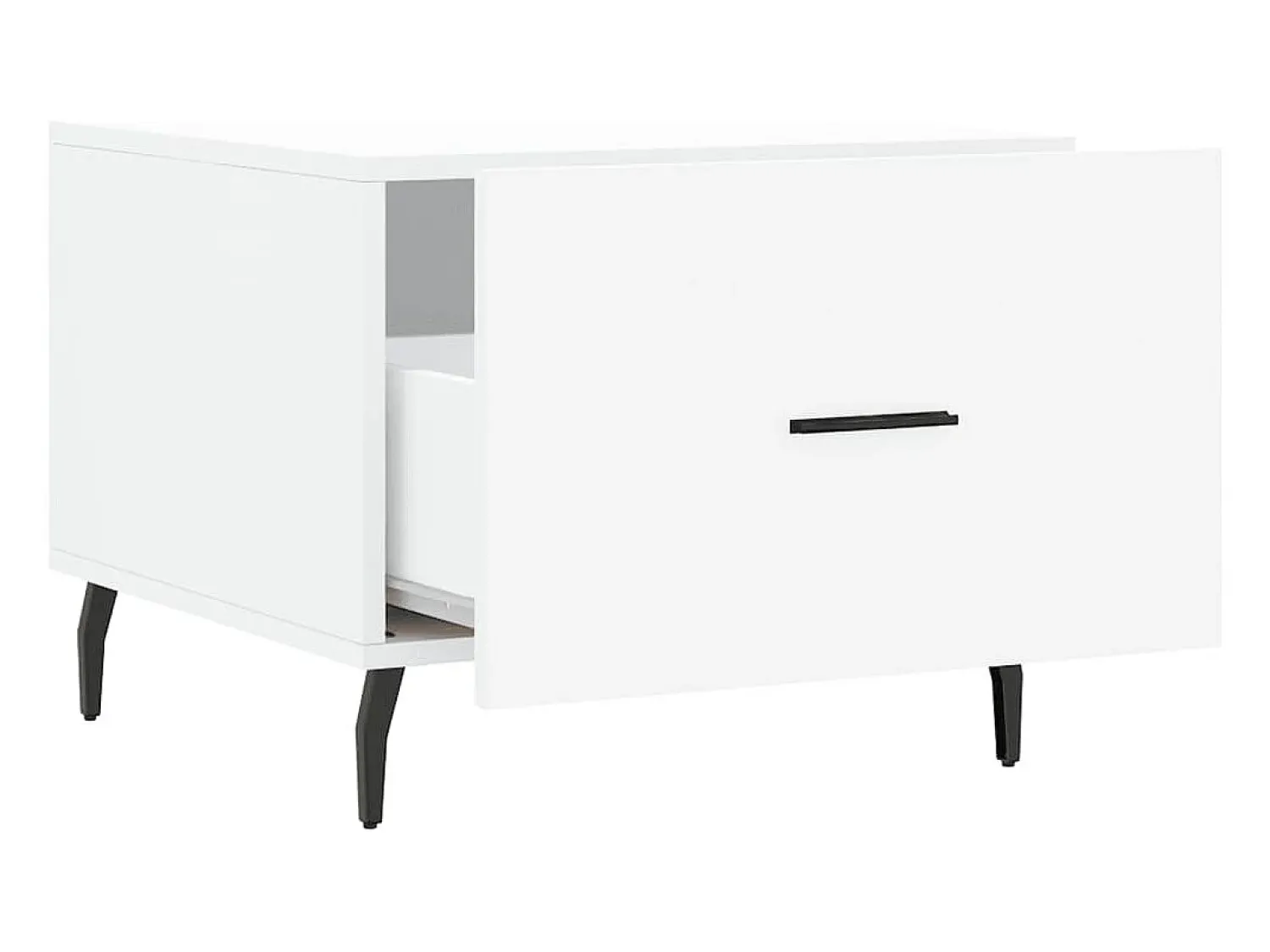 Mesa De Centro* Conjunto de 2 Mesas de Centro | Mesa de apoio | Mesa de café 50x50x40 cm madeira processada Branco