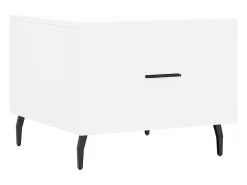Mesa De Centro* Conjunto de 2 Mesas de Centro | Mesa de apoio | Mesa de café 50x50x40 cm madeira processada Branco