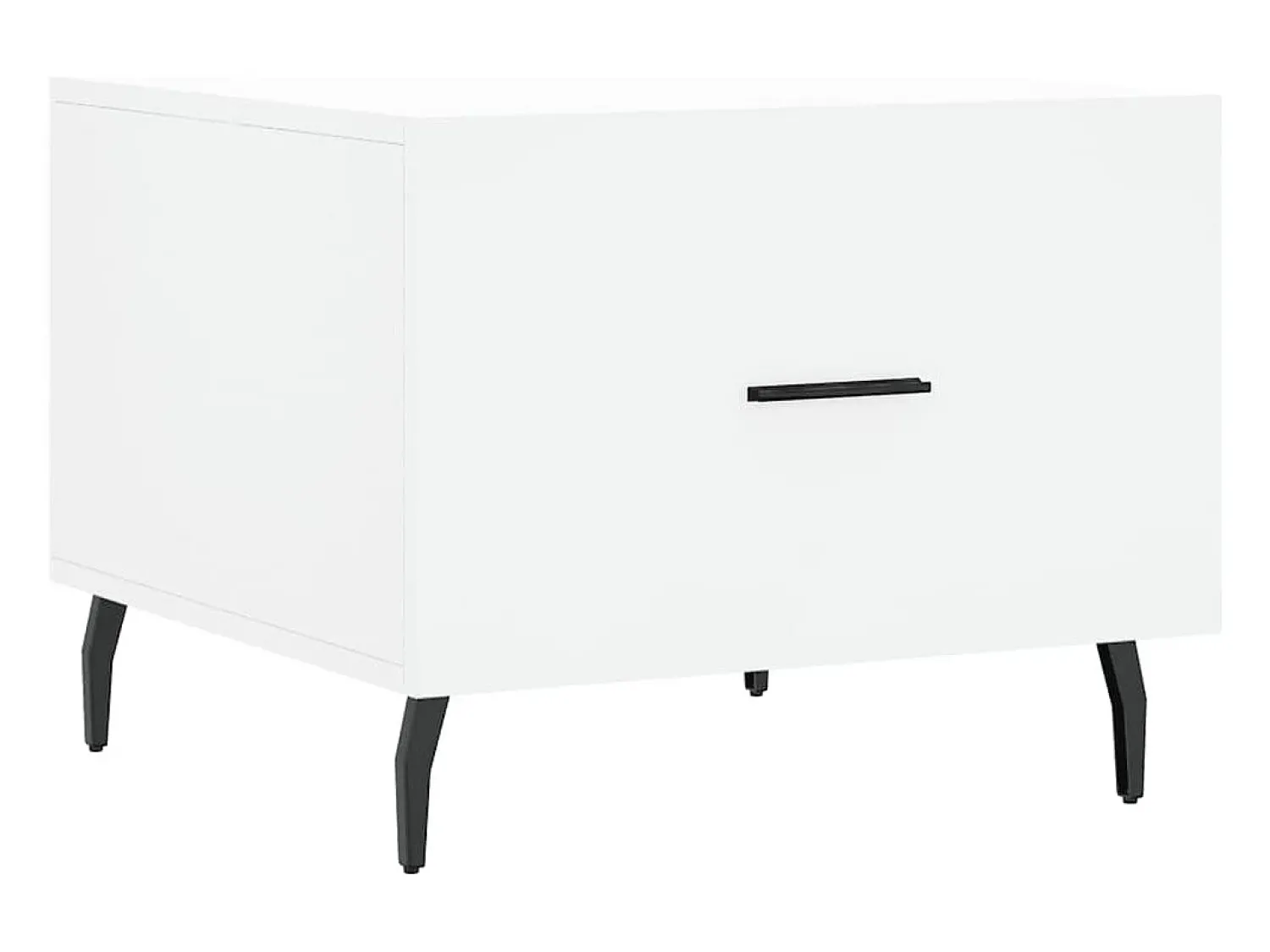 Mesa De Centro* Conjunto de 2 Mesas de Centro | Mesa de apoio | Mesa de café 50x50x40 cm madeira processada Branco